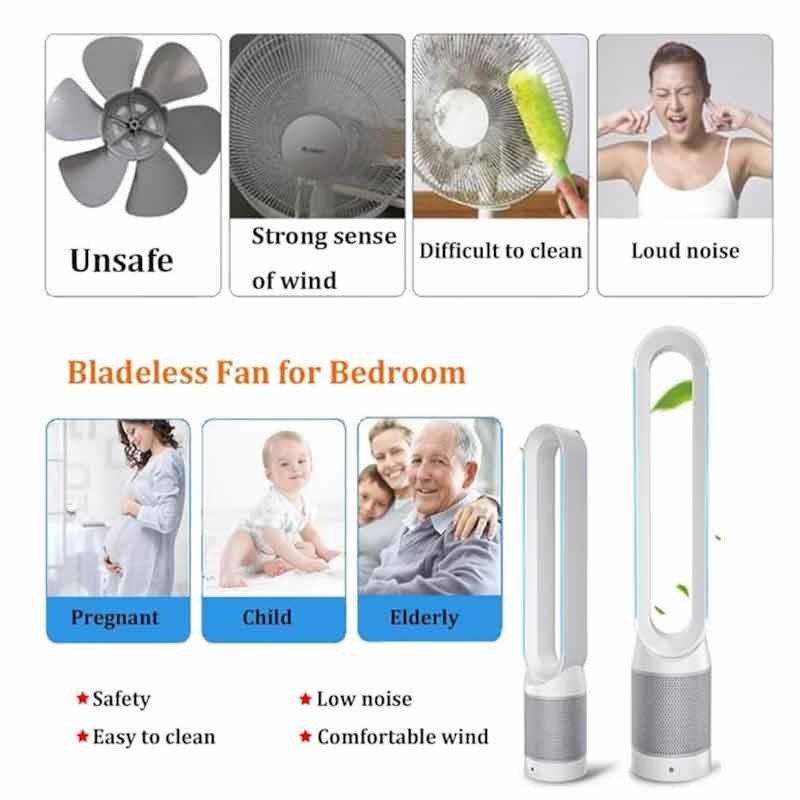 Air Purifier Fan with Remote Control Tower Fan for Home,Office and Bedroom