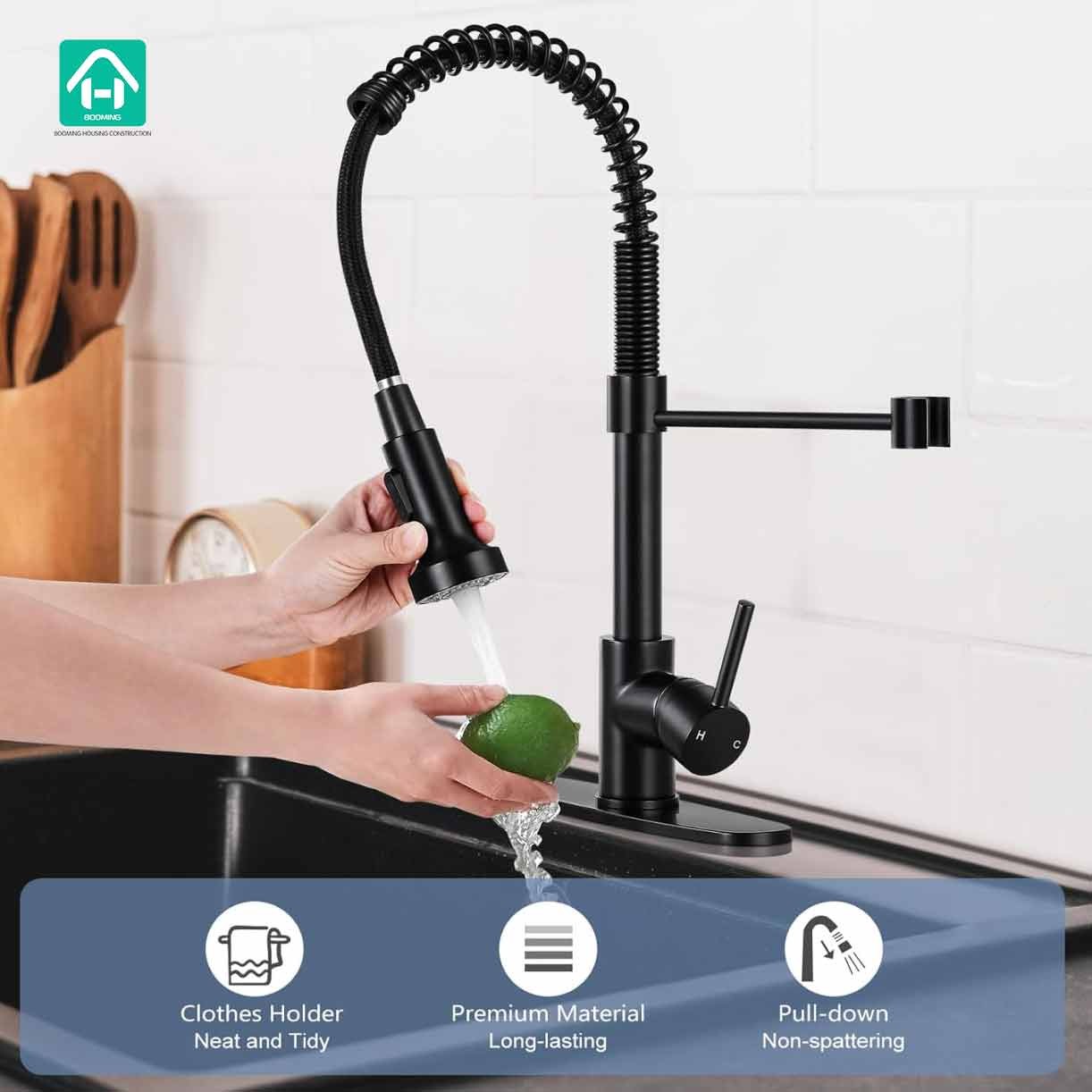 Custom Kitchen Retractable Faucet​ Kitchen Pull Down Faucets​