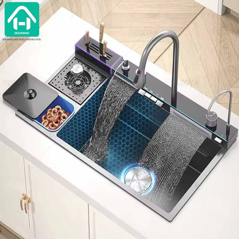 Kitchen Sink with Knife Holder and LED Digital Display