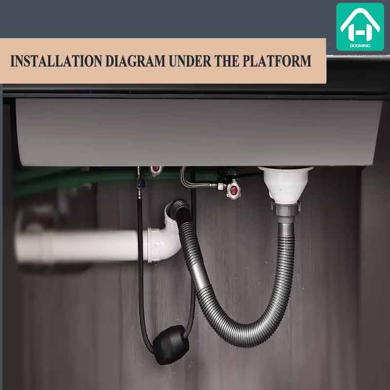 Big Kitchen Sink with l with One-Touch Automatic Height-Adjustable Storage Platform