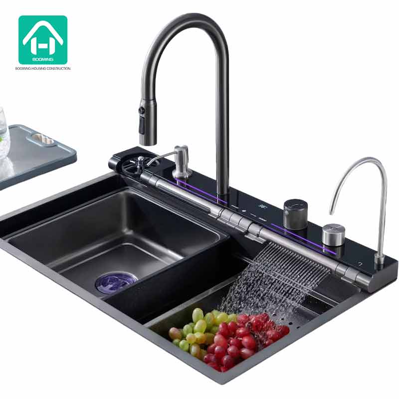 Stainless Kitchen Sink with Pull-down Faucet