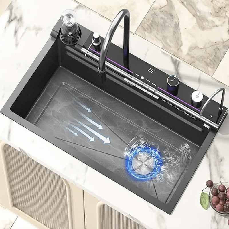 Stainless Kitchen Sink with Pull-down Faucet