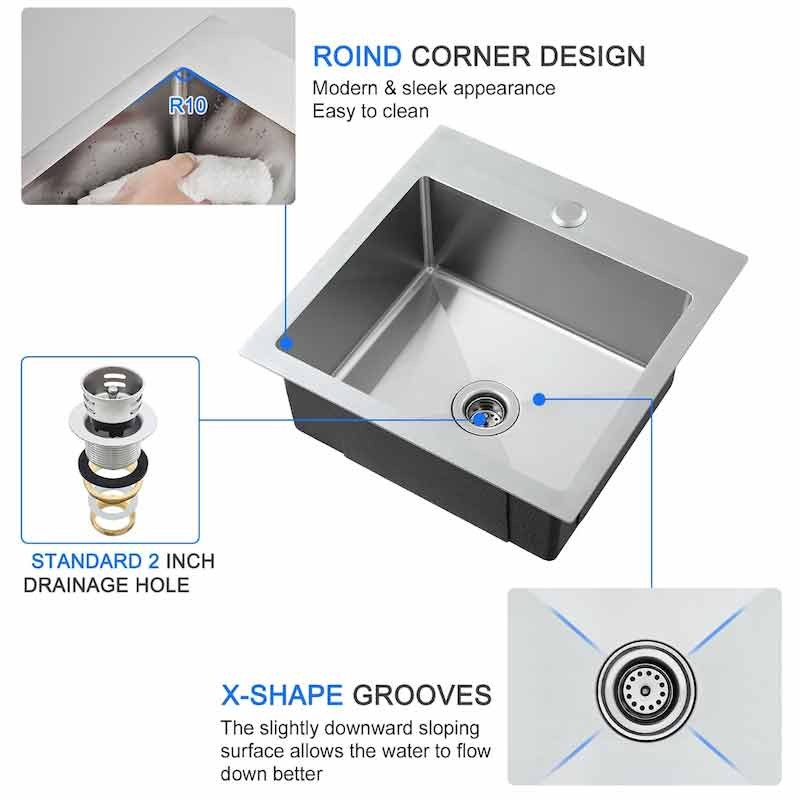 Wholesale Drop-In Stainless Steel Bar Sink Smallest Bar Sink