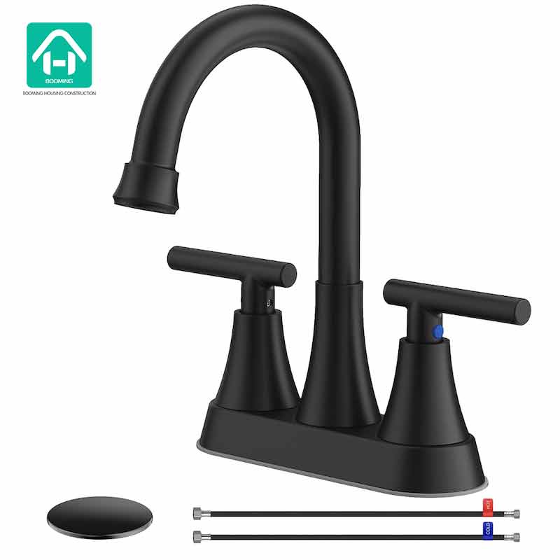 Matte Black 2 Handle Bathroom Faucet