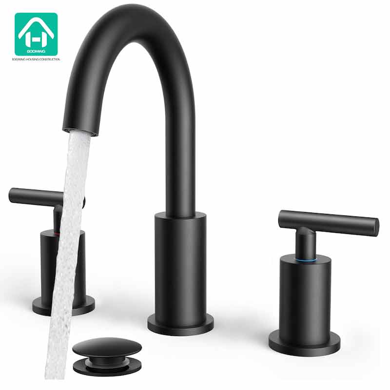 Matte Black Widespread Bathroom Faucet